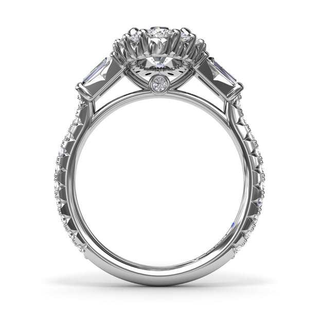 Marquise Baguette Diamond Engagement Ring