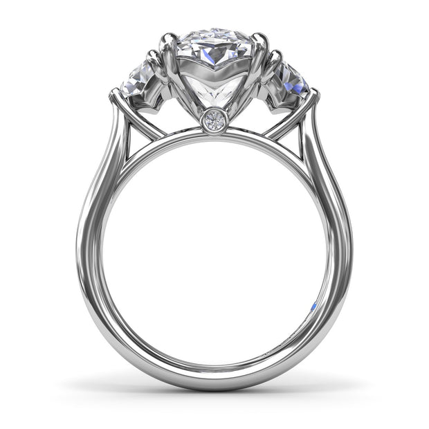 Three Stone Diamond Cadillac Engagement Ring