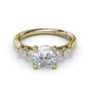 Delicate Round Diamond Engagement Ring