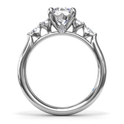 Delicate Round Diamond Engagement Ring