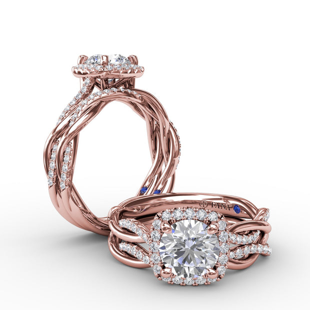 Diamond Twist Wedding Band