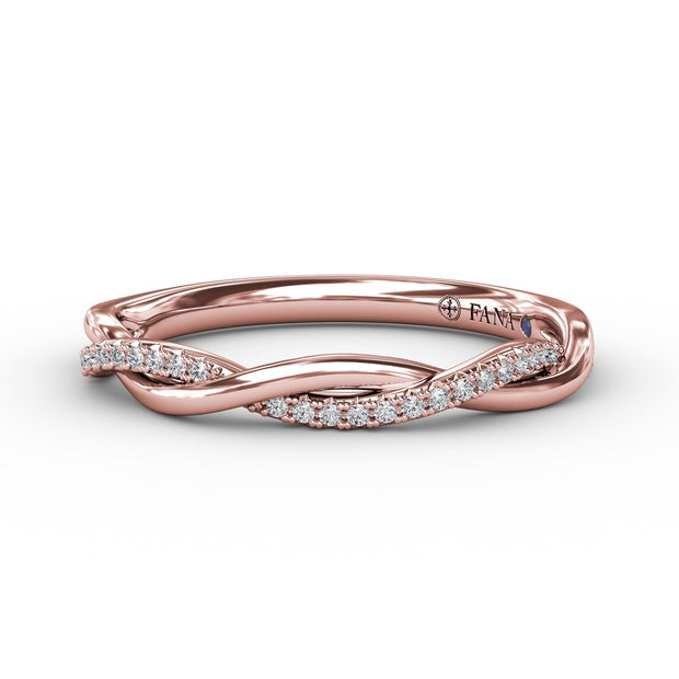 Diamond Twist Wedding Band