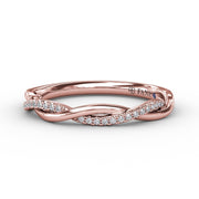 Diamond Twist Wedding Band