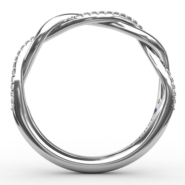 Diamond Twist Wedding Band