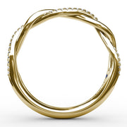 Diamond Twist Wedding Band