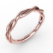 Elegantly Twisted Diamond Wedding Band