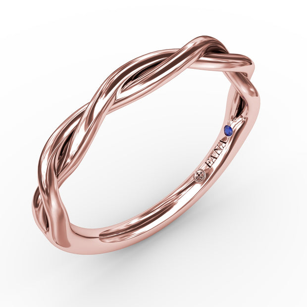 Elegantly Twisted Diamond Wedding Band