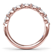 Oval Diamond Wedding Band