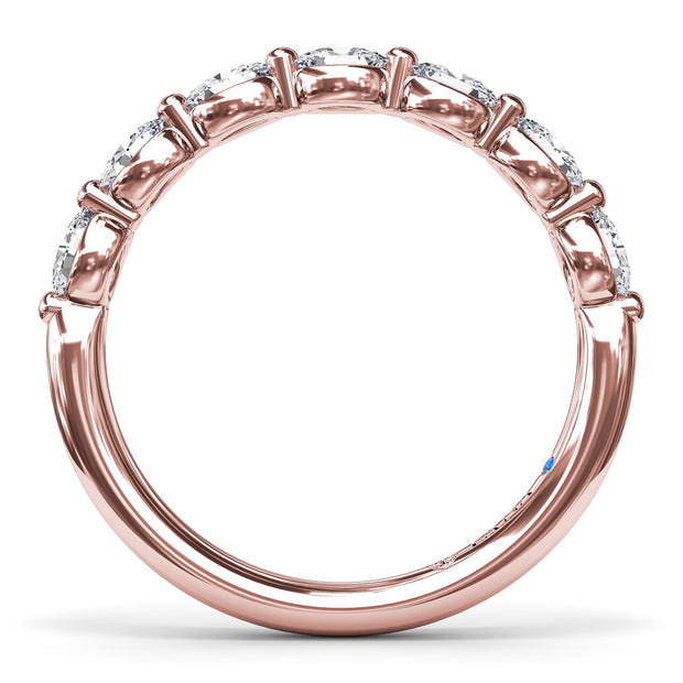 Oval Diamond Wedding Band