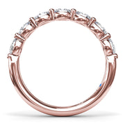 Oval Diamond Wedding Band