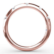 Raindrop Diamond Wedding Band