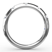 Raindrop Diamond Wedding Band