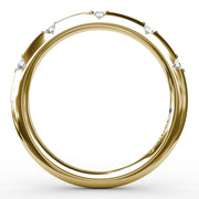 Raindrop Diamond Wedding Band