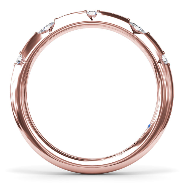 Captivating Raindrop Diamond Wedding Band