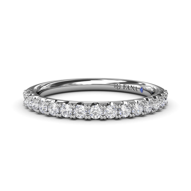 Double Prong Diamond Wedding Band