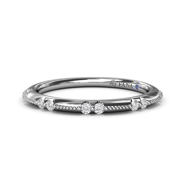 Raindrop Diamond Wedding Band