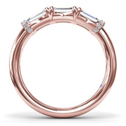 Chunky Baguette Diamond Wedding Band