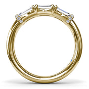 Chunky Baguette Diamond Wedding Band