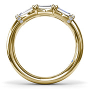 Chunky Baguette Diamond Wedding Band