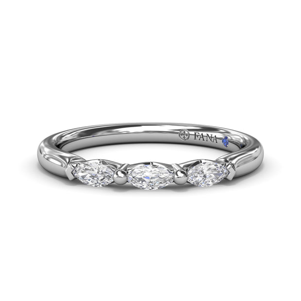 Marquise Diamond Wedding Band
