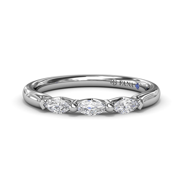Marquise Diamond Wedding Band