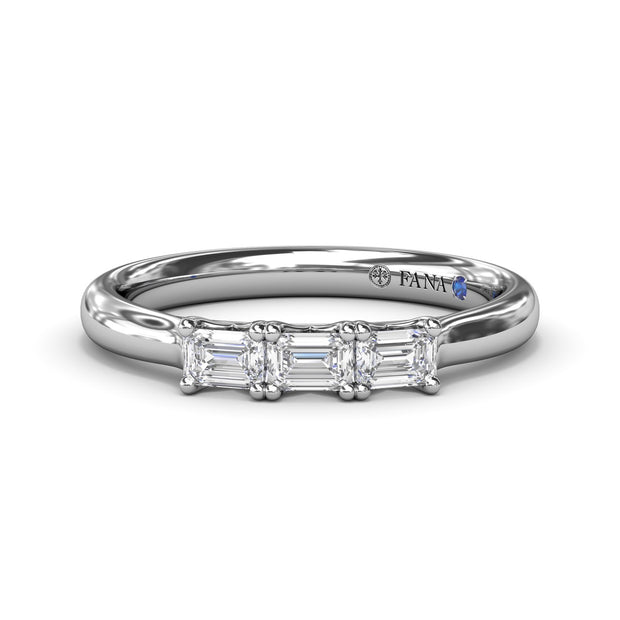 Emerald-Cut Diamond Wedding Band