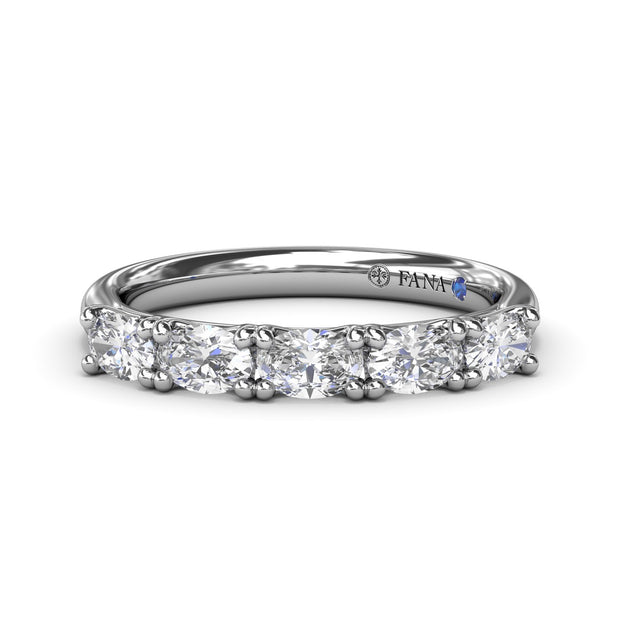 Oval Diamond Wedding Band