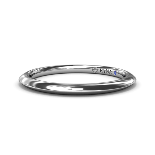 Knife-Edge Gold Wedding Band