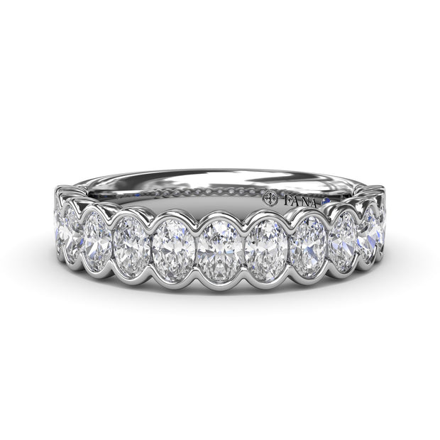 Bezel-Set Diamond Wedding Band
