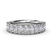 Bezel-Set Diamond Wedding Band