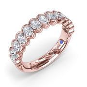Bezel-Set Diamond Wedding Band