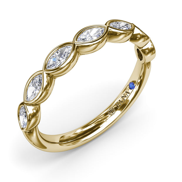 Marquise Diamond Wedding Band