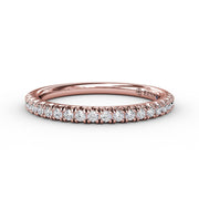 Delicate Modern Pave Anniversary Band