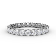 Stunning Shared Prong Eternity Band