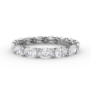 Shared Prong Oval Eternity Band