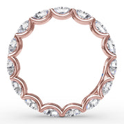 Shared Prong Oval Eternity Band