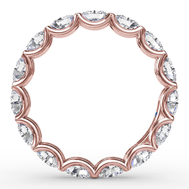 Shared Prong Oval Eternity Band
