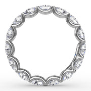 Shared Prong Oval Eternity Band