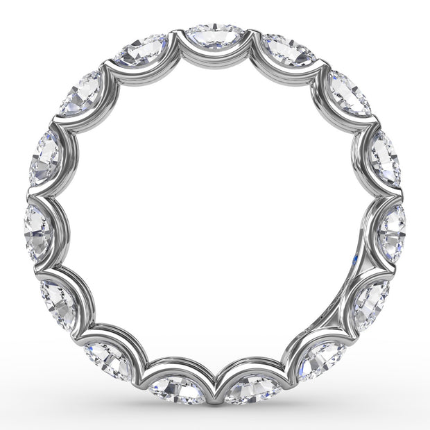 Shared Prong Oval Eternity Band