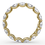 Shared Prong Oval Eternity Band