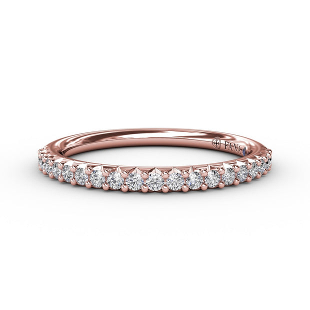 Delicate Modern Shared Prong Anniversary Band