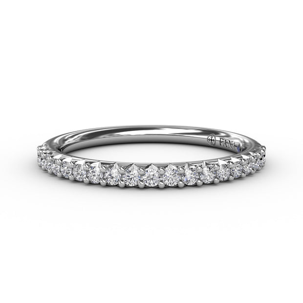 Delicate Modern Shared Prong Anniversary Band