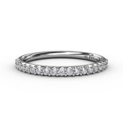 Delicate Modern Shared Prong Anniversary Band