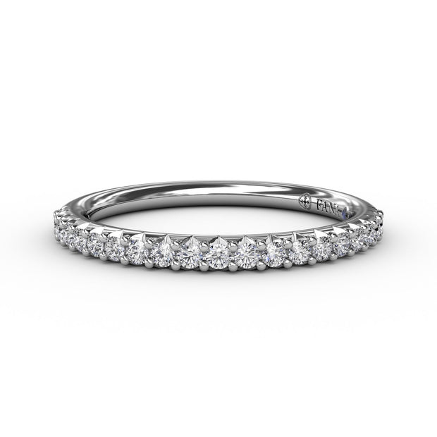 Delicate Modern Shared Prong Anniversary Band