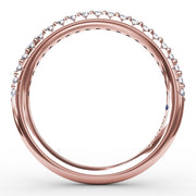 Delicate Modern Shared Prong Anniversary Band