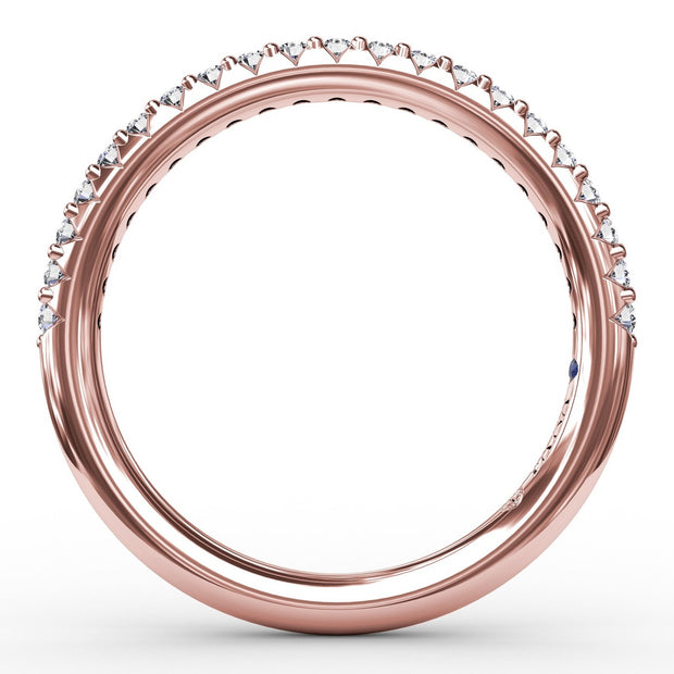 Delicate Modern Shared Prong Anniversary Band