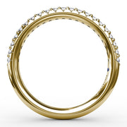 Delicate Modern Shared Prong Anniversary Band