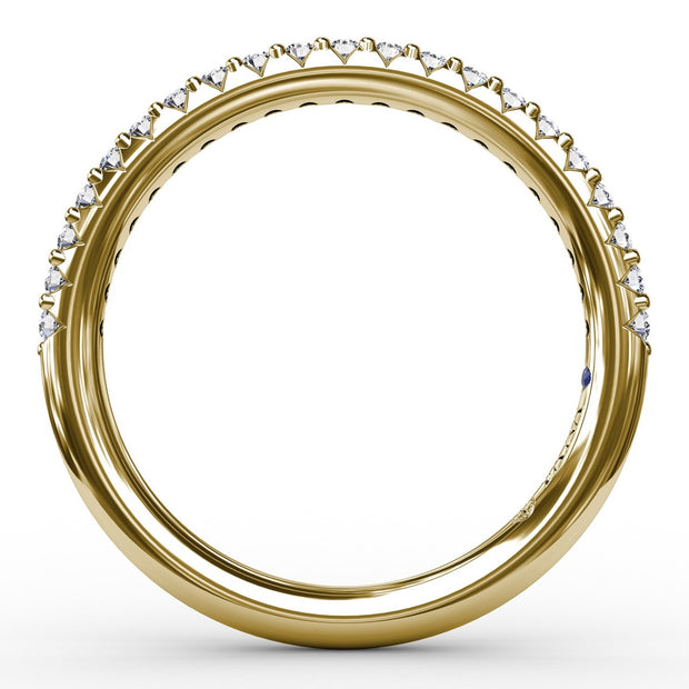 Delicate Modern Shared Prong Anniversary Band