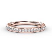 Bead and Channel Set Anniversary Band