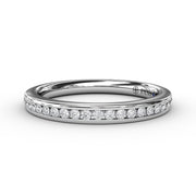 Bead and Channel Set Anniversary Band